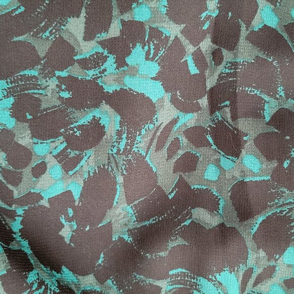 Isabel Maternity Long Sleeve Corsetry Woven Shirt Green Black Floral Size Large - Picture 10 of 12